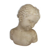 Plaster bust "La Florentine" called "La Rieuse" after Jean Baptiste Pigalle numbered and signed
