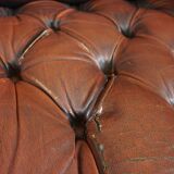 Chesterfield sofa in resistant cowhide, 3 seats