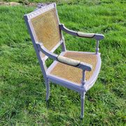Fauteuil Louis XVI en cannage, milieu du XIXe siècle