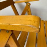 Pair of Clairitex France vintage garden armchairs from the 70s, solid wood