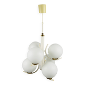 Lustre 6 globes en opaline
