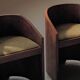 Set of 4 Art Deco armchairs in rosewood veneer, circa 1930.