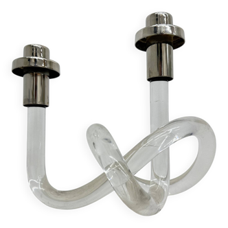 Dorothy Thorpe Pretzel mid-century lucite candle stick, 1940’s