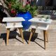 Paire de chevets vintage pieds compas hauts top design
