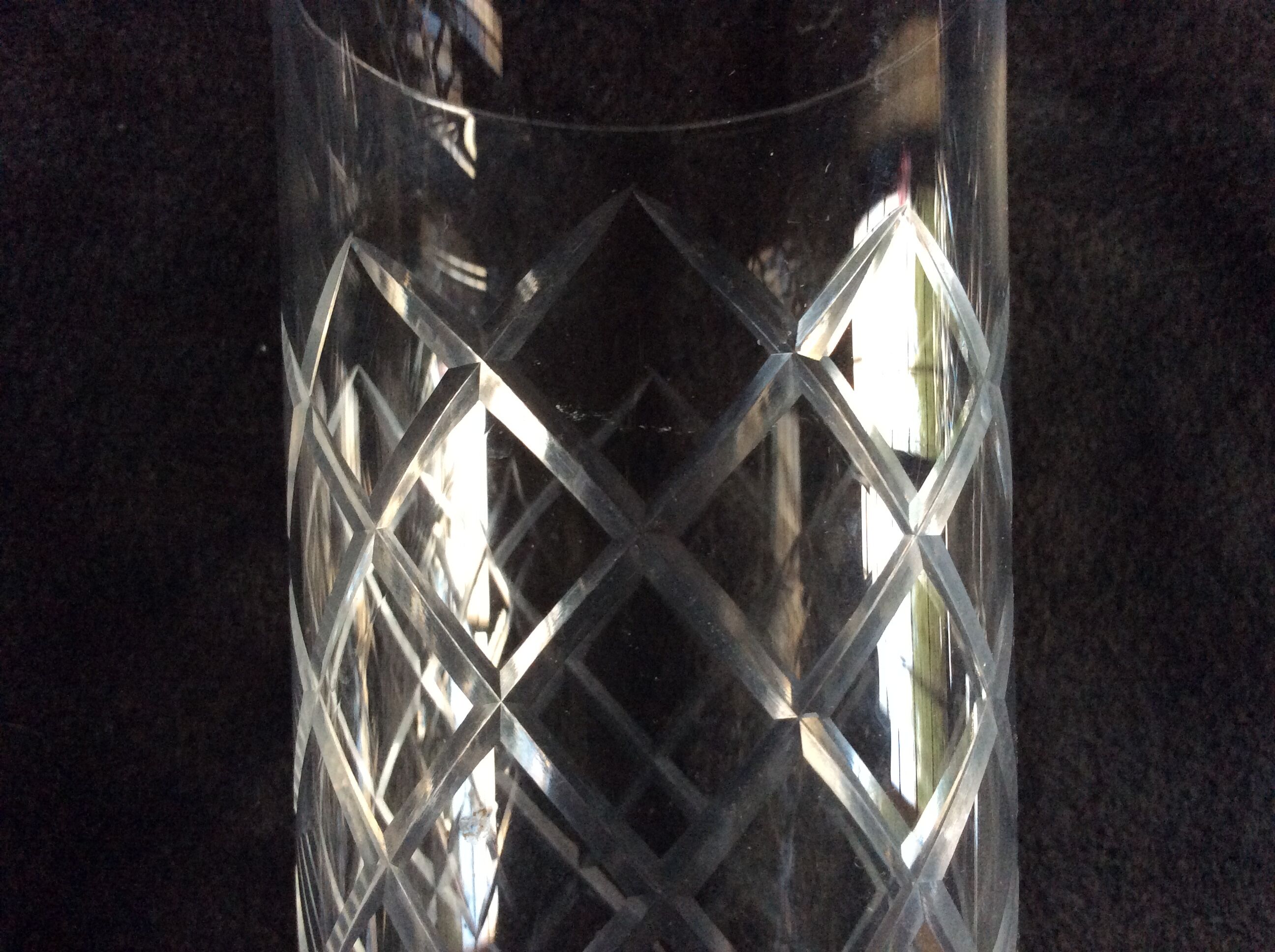 6 cut crystal glasses