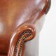 Fully restored antique sheepskin armchair
