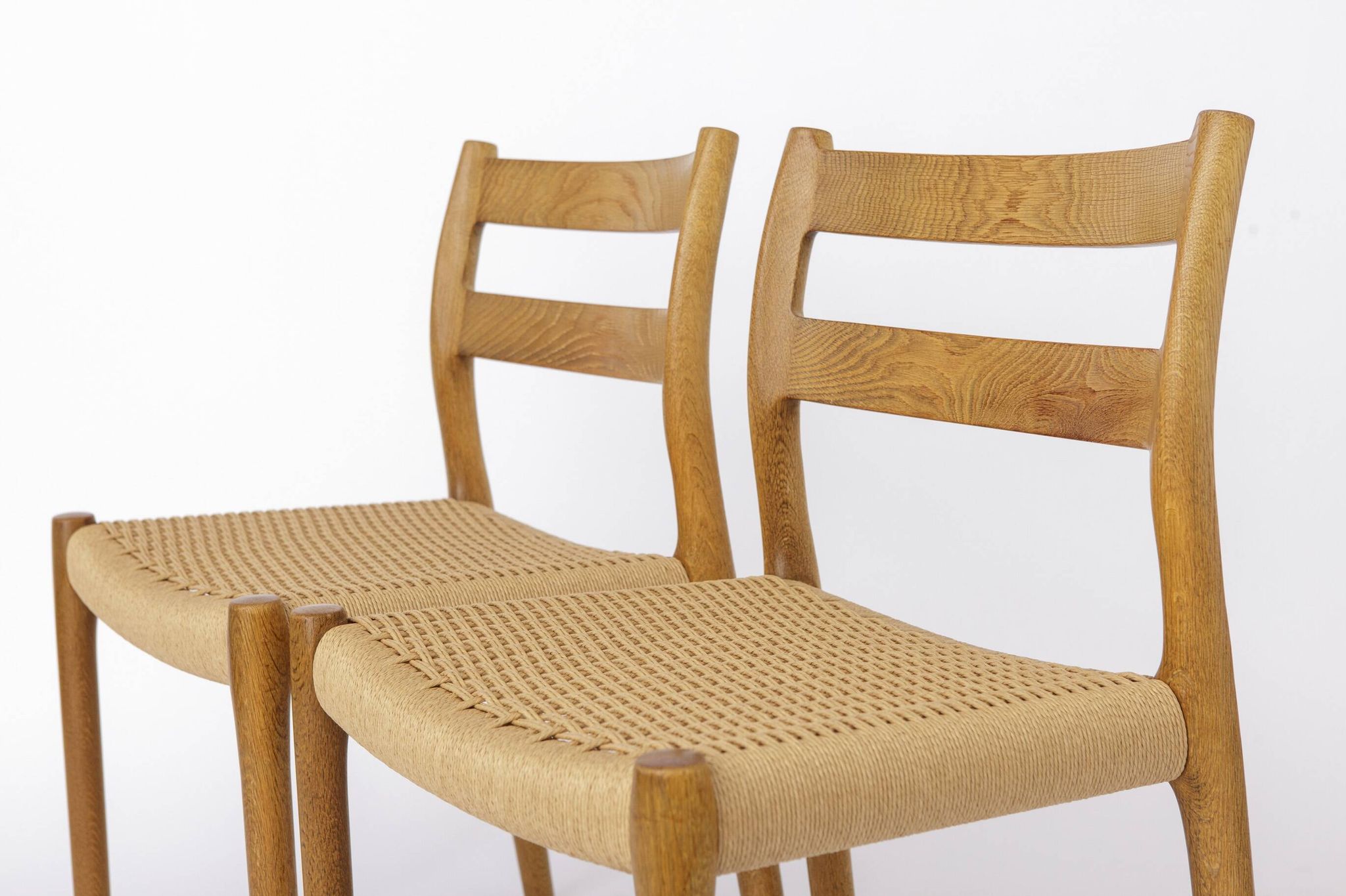 Niels Otto Møller Model 84 Dining Chairs Set of 4, Oak, 1970s Danish