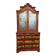 Cabinet bibliothéque Venitien style Louis XV en bois laqué