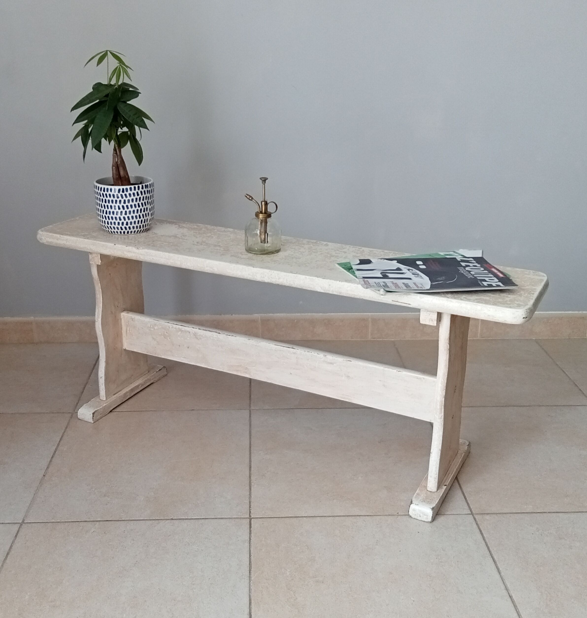 Vintage solid wood bench