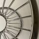 Space Age round dining table in chrome metal and smoked glass.