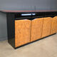 Vintage lacquer and burl wood credenza, 1980s