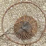 wicker paper basket, screened