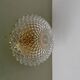 vintage glass globe wall light or ceiling light with diamond point design