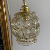 Walker with vintage amber glass globe