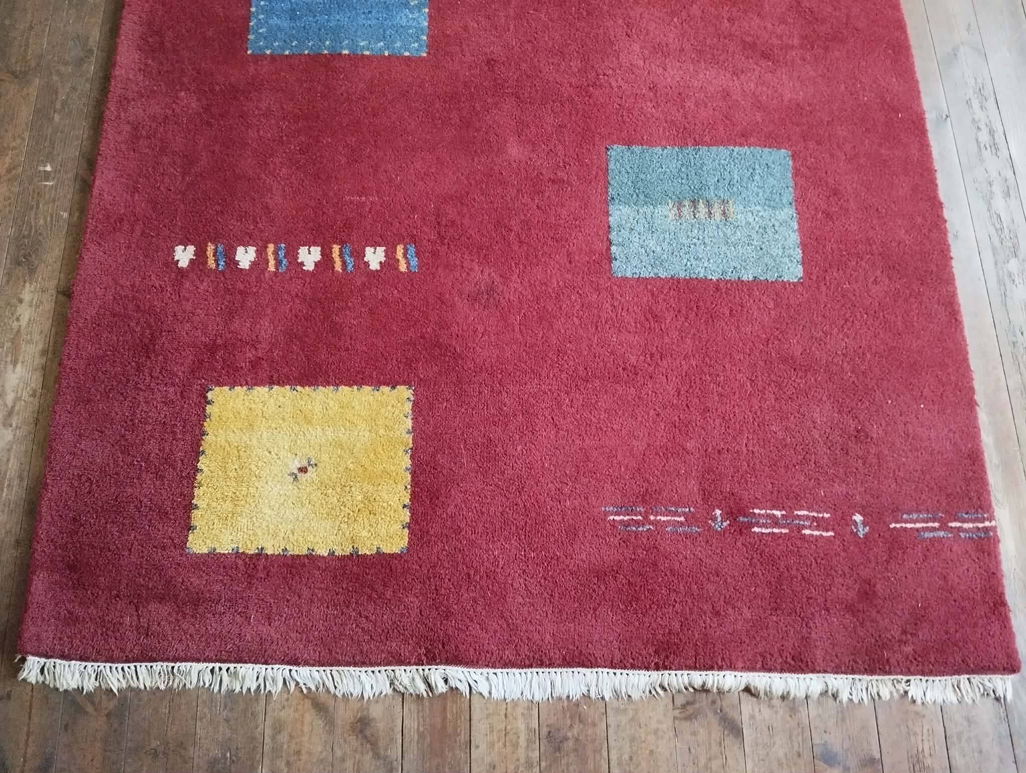 Handmade Indo Gabbeh rug 243x172cm