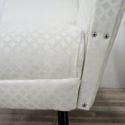 Italian armchairs from the 1950s in cream fabric with iron legs.