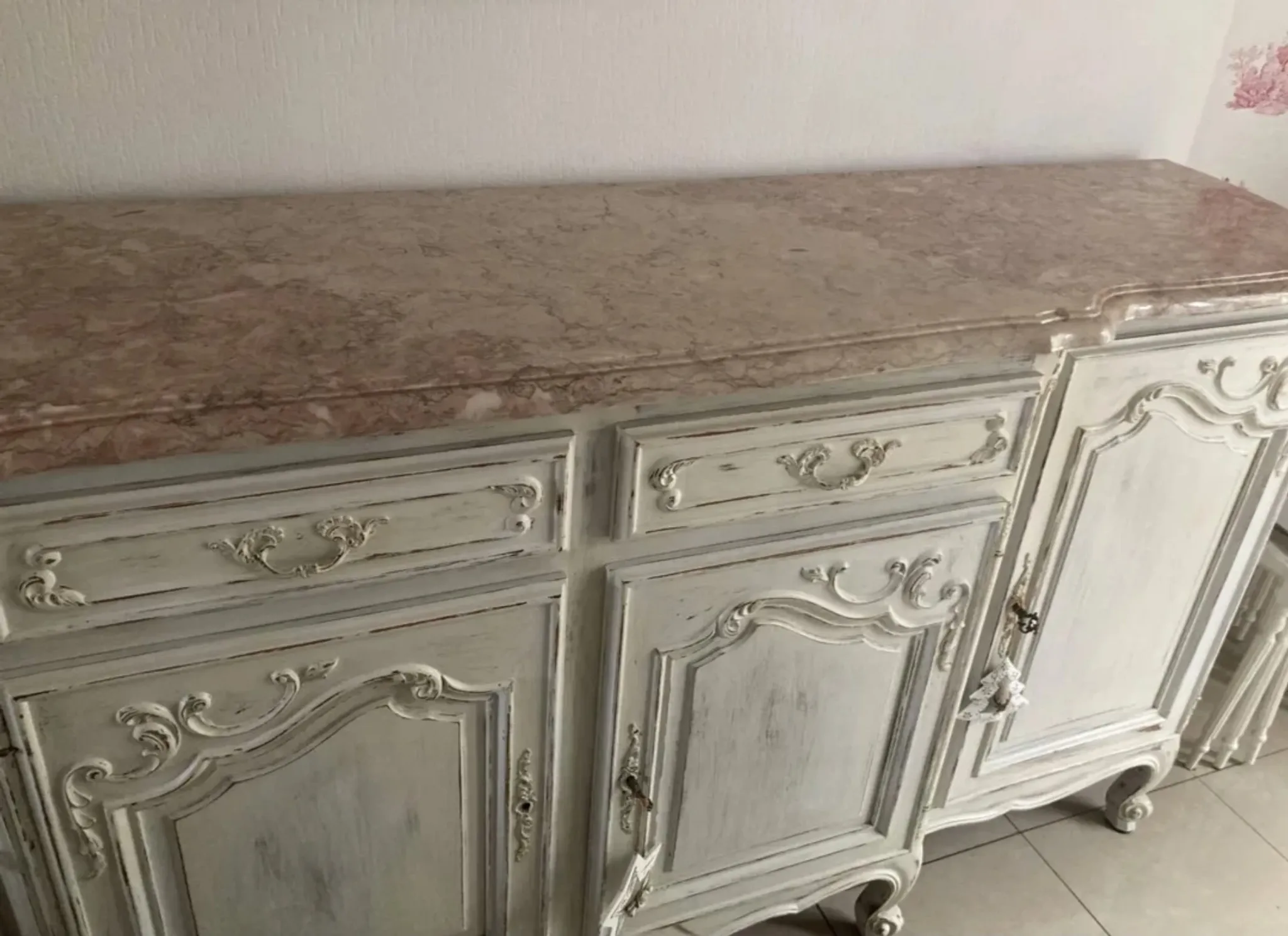 Magnificent mahogany enfilade in Regency style.