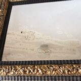 Mirror with parecloses Napoleon III period,