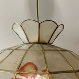 Vintage mother-of-pearl and brass pendant/chandelier