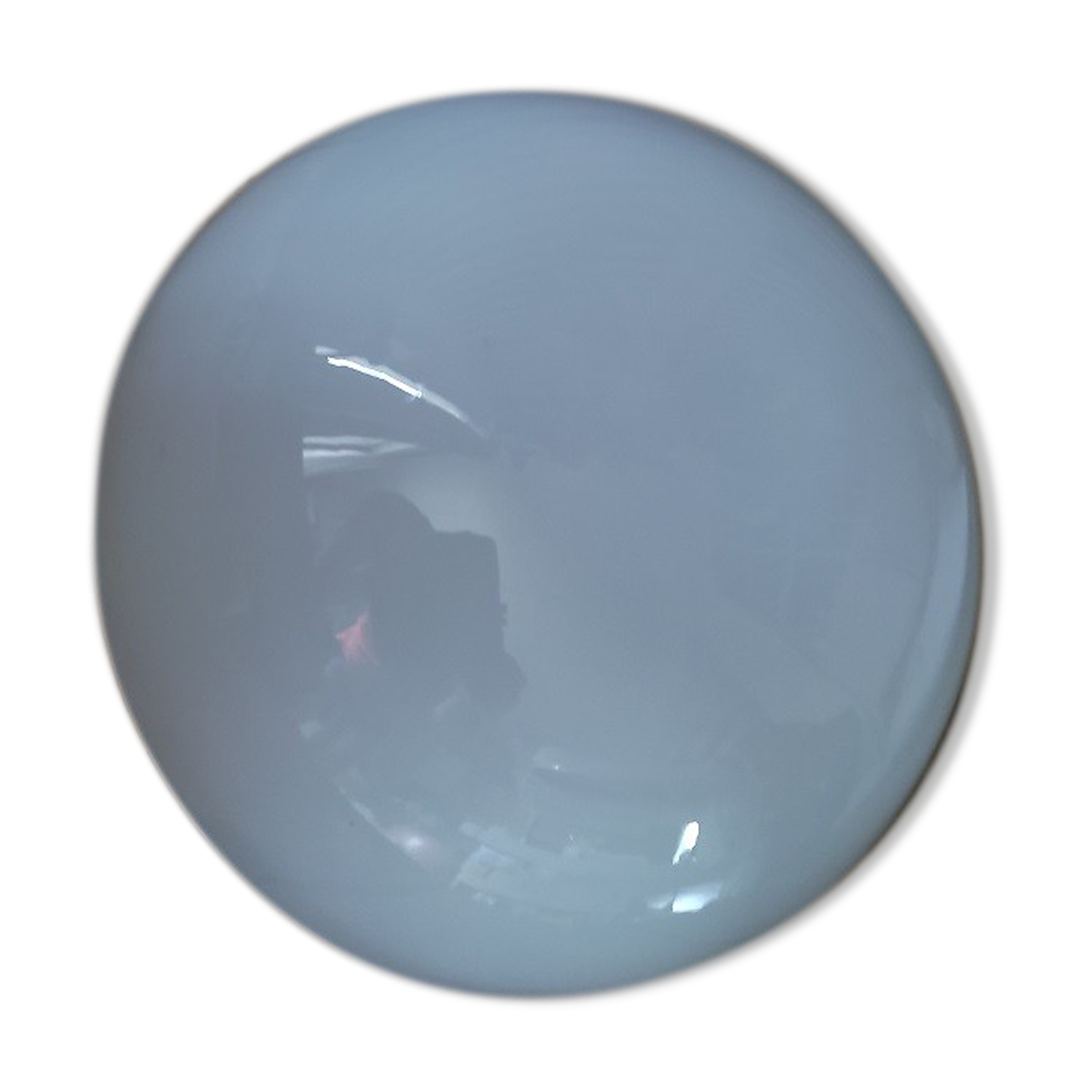 Ceiling lamp wall opaline globe support metal old BT