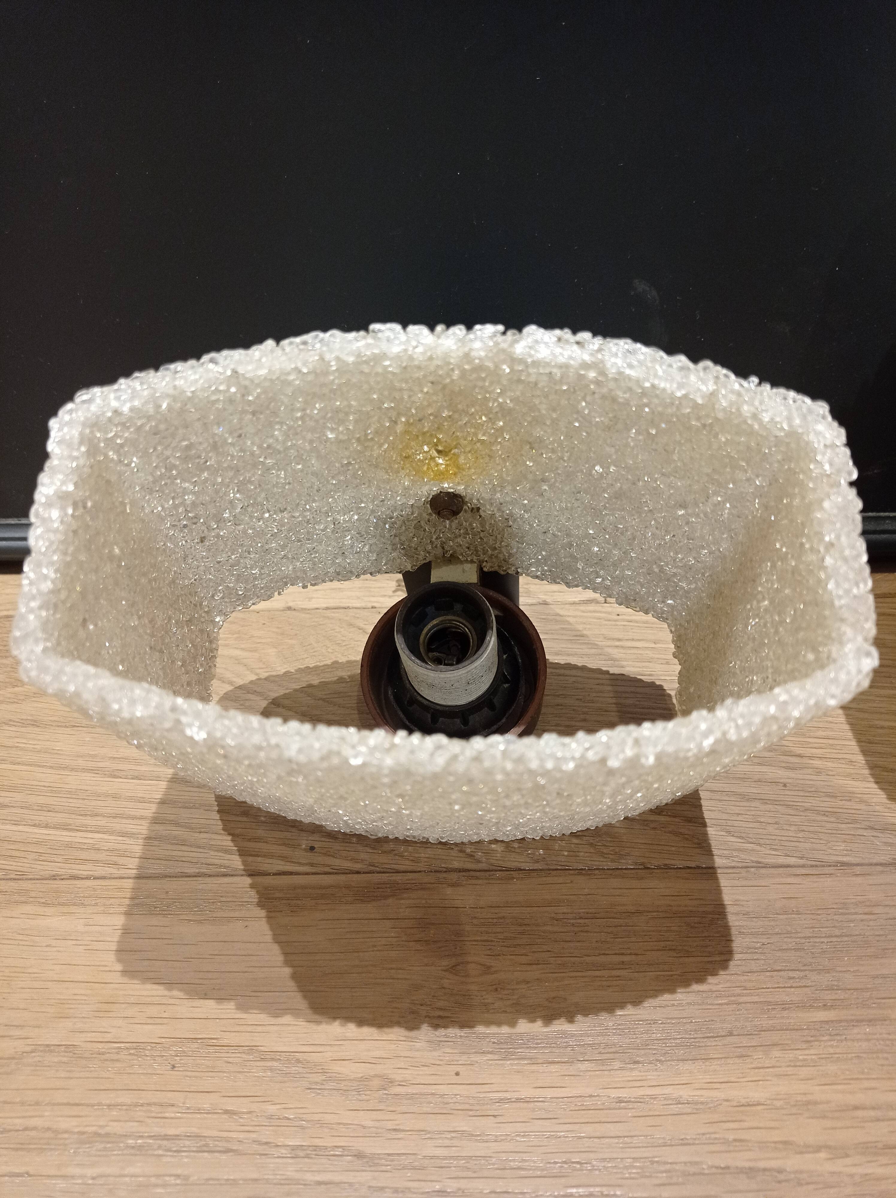 Pair of wall lamps in perspex granité deisgn 60