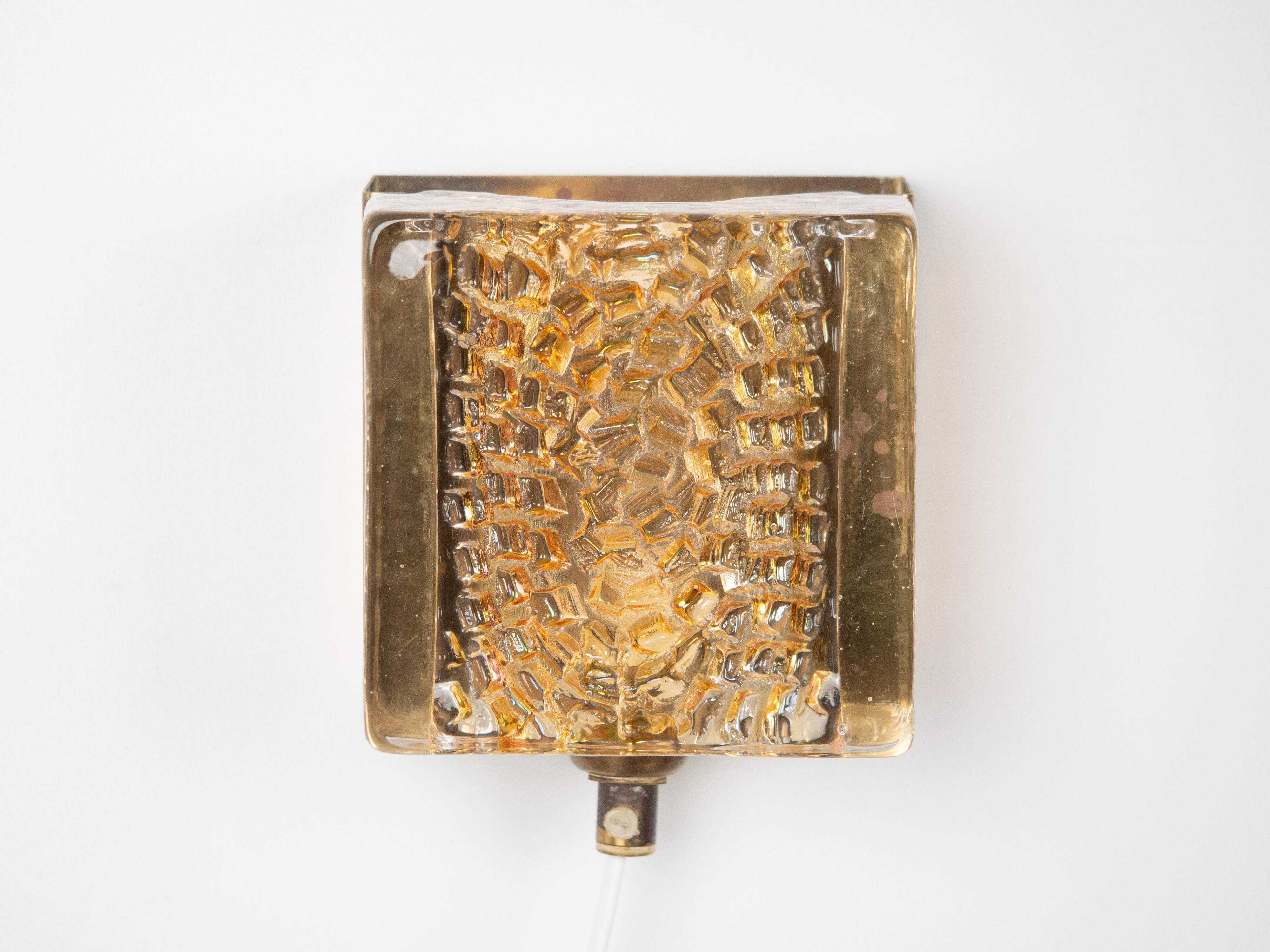 Pair of 2 Danish vintage Kalmar sconces by Vitrika, 1960s