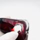 Trilobe Murano Sommerso Ruby Red & Solid Crystal Pocket Vase