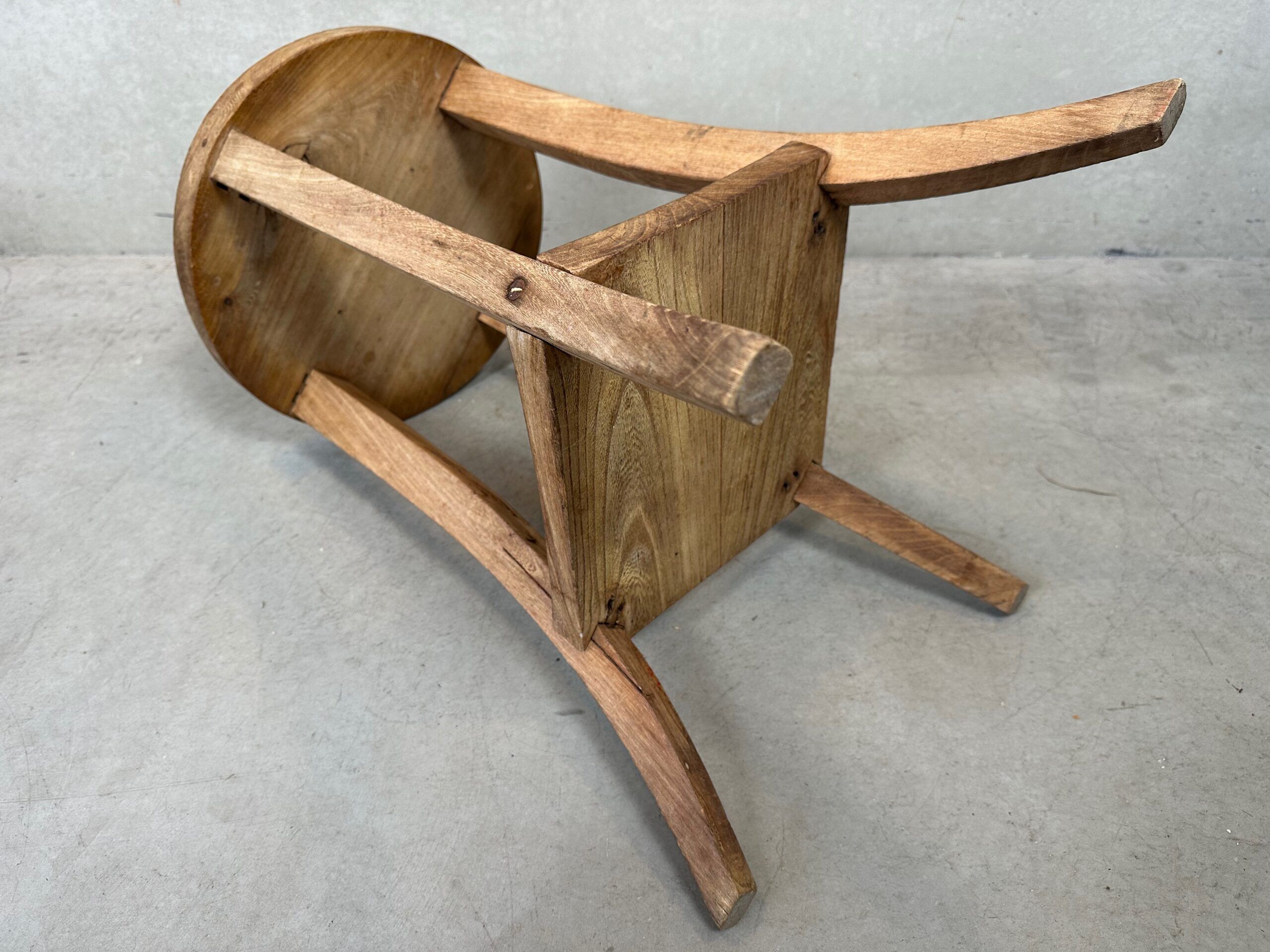 Old round side table