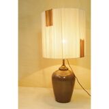 Sandstone lamp base and cotton thread lampshade, 1970s.