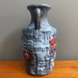 Blue vase by U keramic West Germany