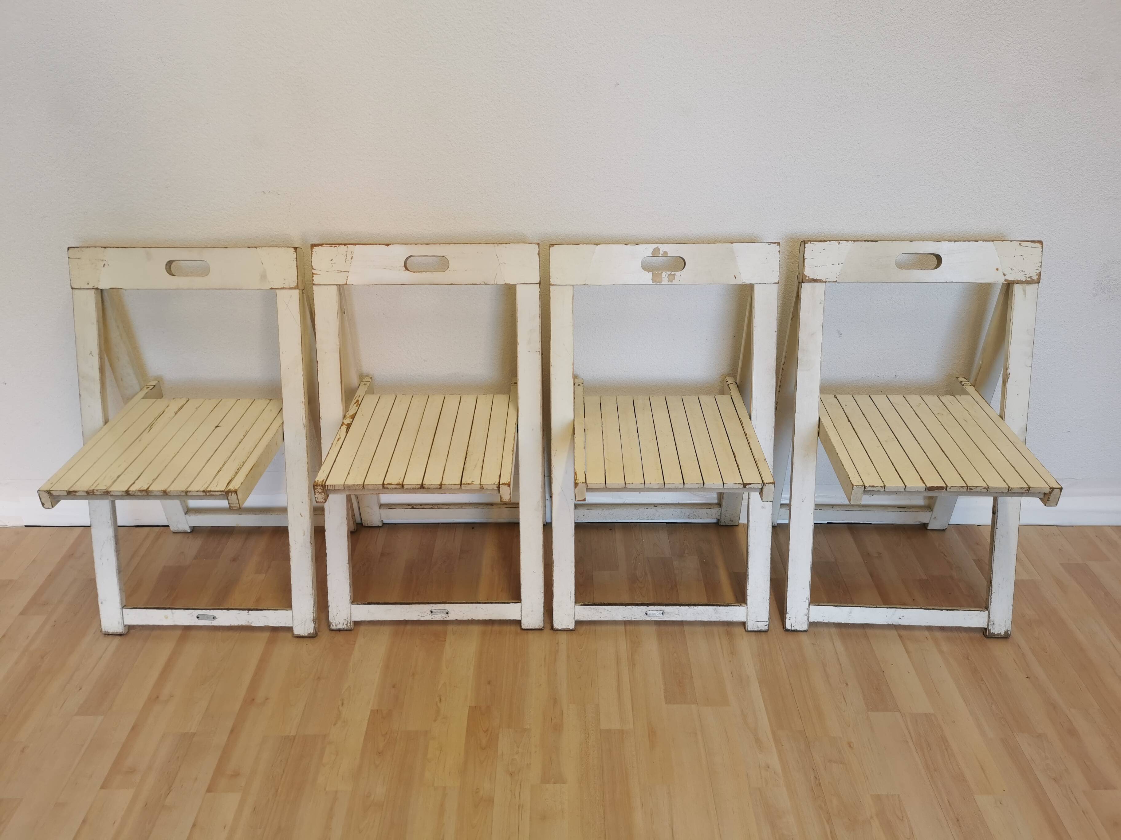 Set of 4 Vintage Trieste Folding Chairs by Aldo Jacober, 1970s