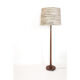 Teak floor lamp and wool lampshade Denmark 1960 1970