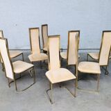 Hollywood Regency dining chairs from Belgo Chrom, 1970s, set of 8.