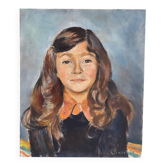 Portrait à l’huile signé Helen Clément