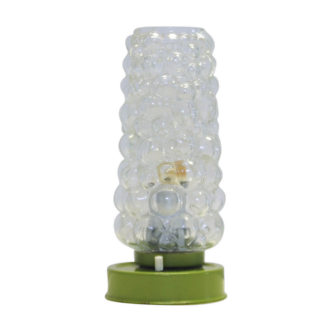 Green glass bubble table lamp