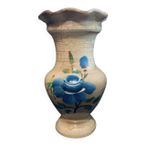 Vase fleuri peint à la main France style ancien vintage