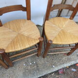 4 straw chairs