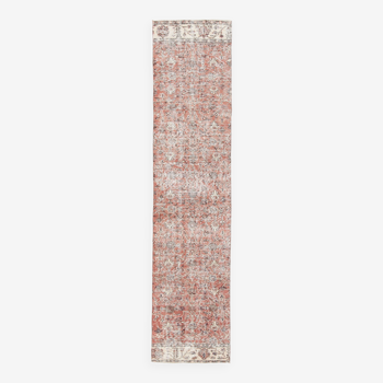 Tapis de course turc classique en laine florale 2x9, 66x288Cm