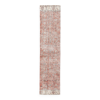 2x9 Classic Floral Wool Turkish Runner Rug, 66x288Cm