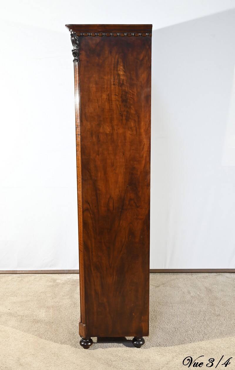 Burl Walnut Bookcase, Restoration Period – Early 19th Century