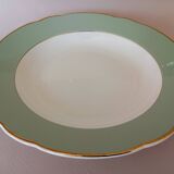 Plat creux Villeroy & Boch Mettlach céladon et or