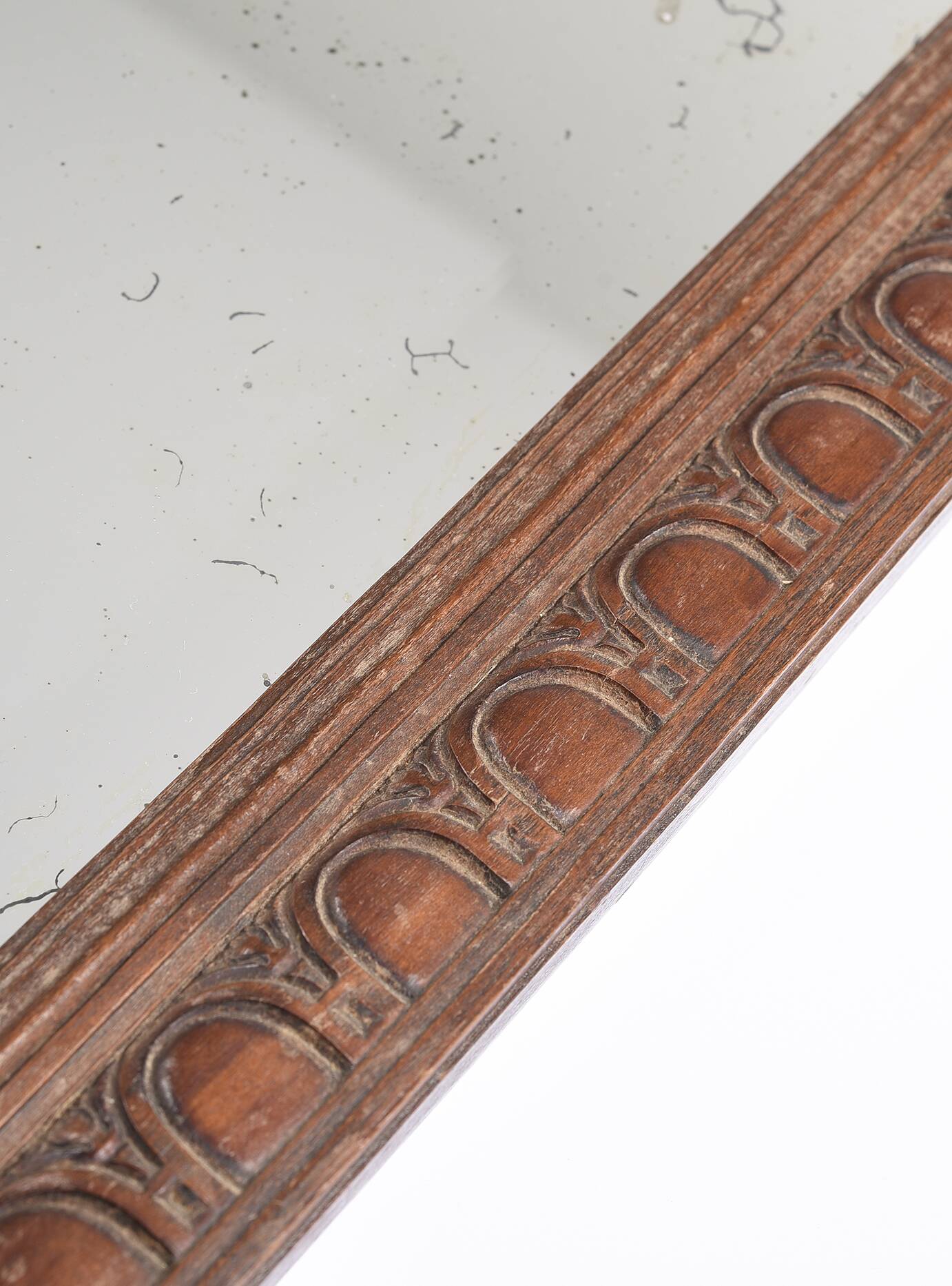 Large rectangular mirror, vintage art deco, dated 1926