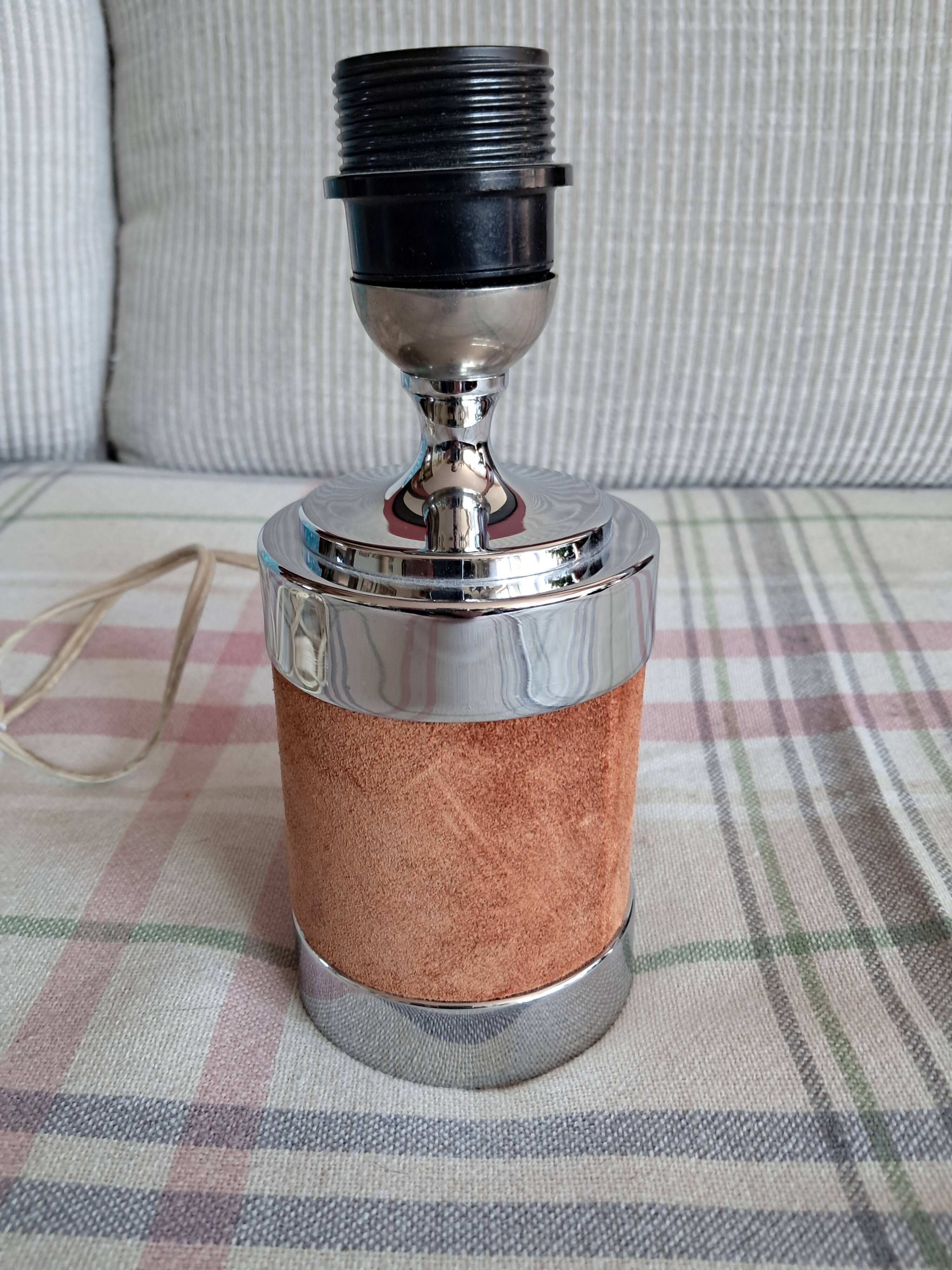 Vintage lamp in silvered metal