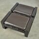 Sonja wasseur / brutalist leather footstools / netherlands 1970s