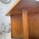 Square modernist table made of solid pine from the 1950s.