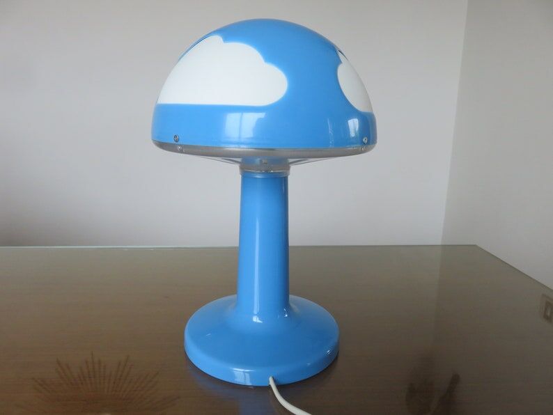 Pair of ikea skojig blue cloud lamps 90s