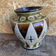 Vintage Polychrome Glazed Stoneware Vase #D961