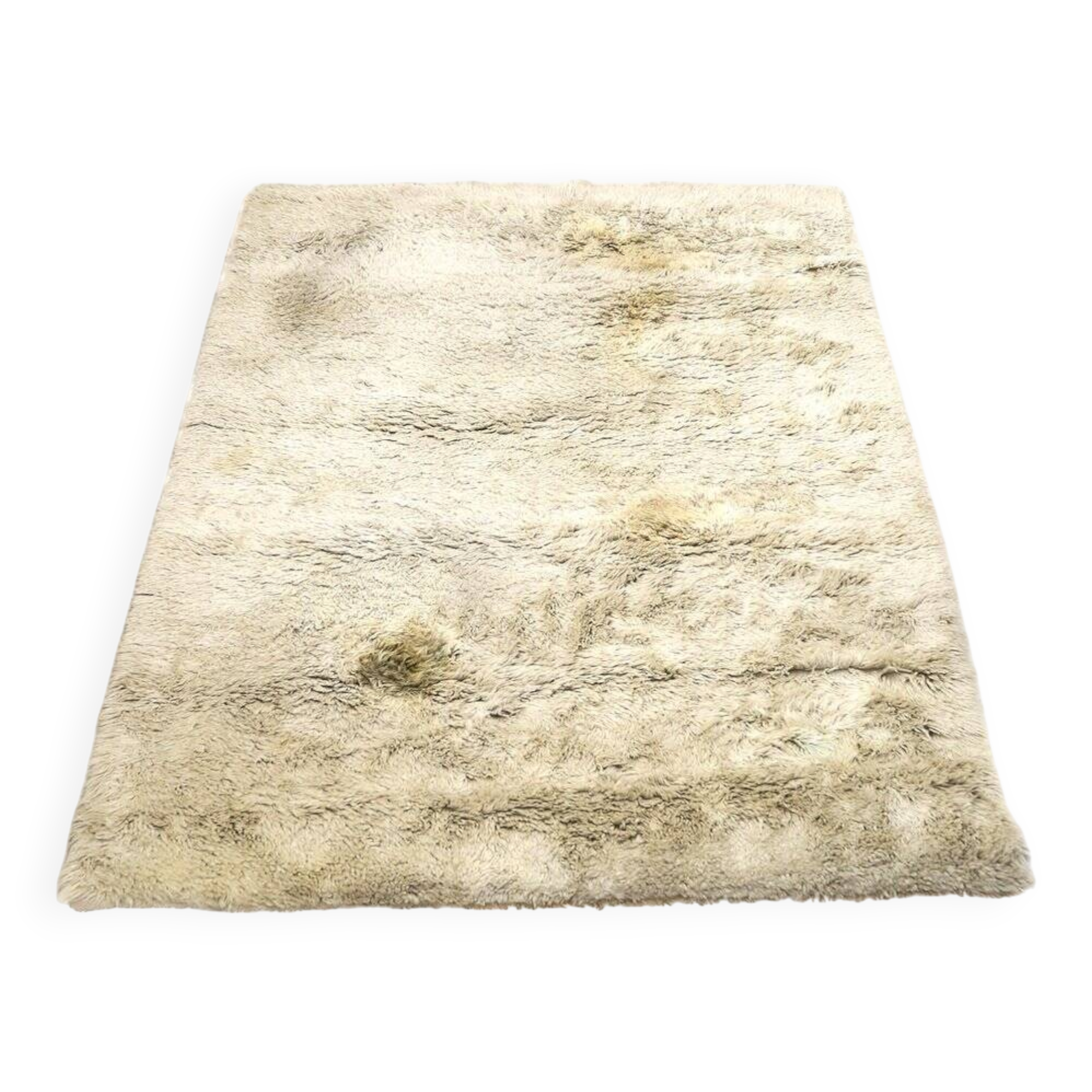 Rectangular rug in natural wool, 1970s