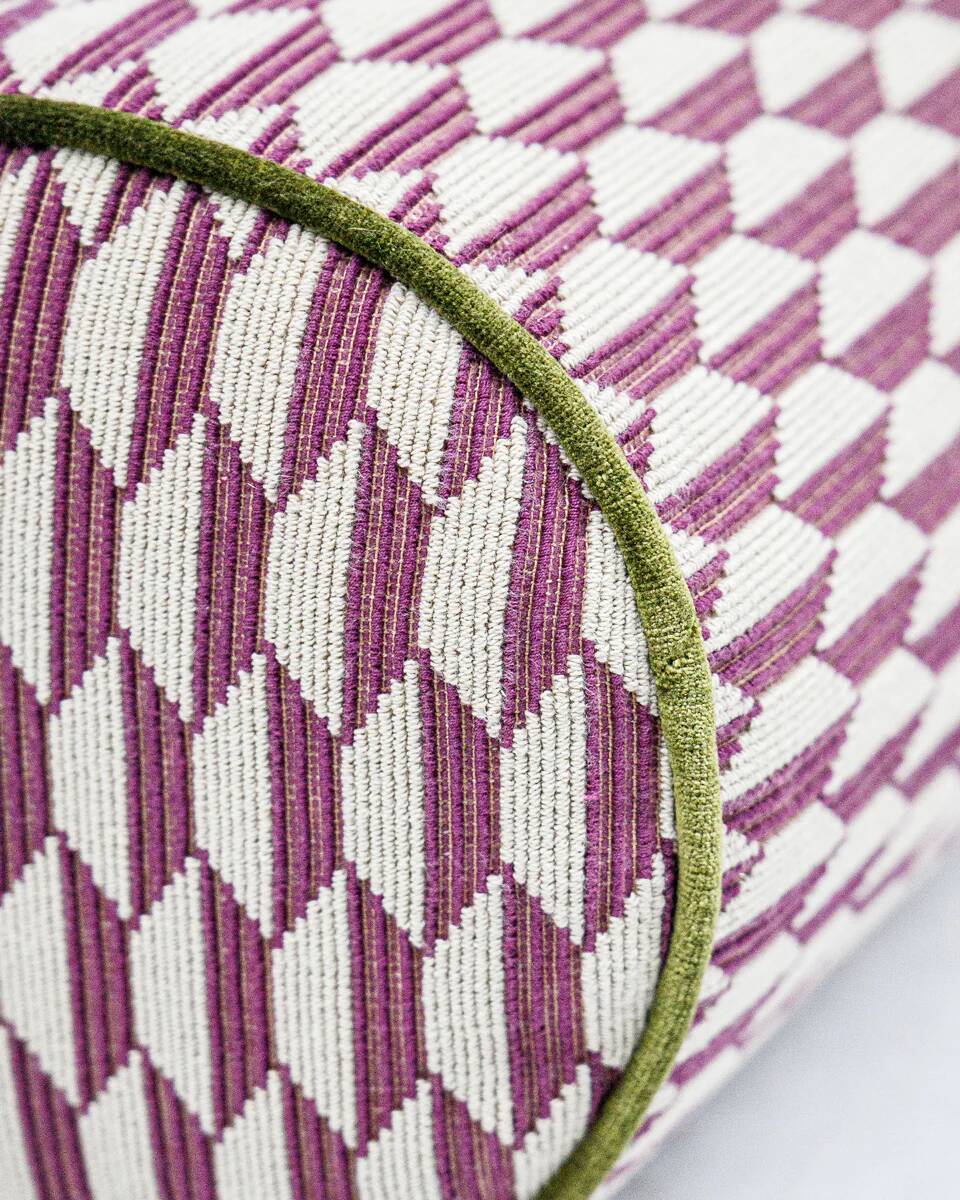 Coussin traversin géométrique Nobilis fait main