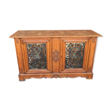 Regency style buffet with glass panels